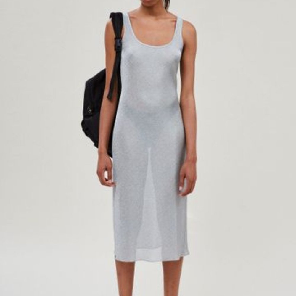 COPY - Priscavera Mesh Silver Dress